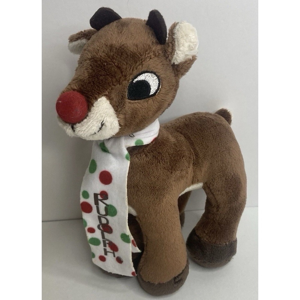 Rudolph the Red-Nosed Reindeer Soft And Festive Plush Cute Poka dot Scarf